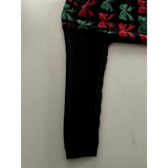 Marisa Christina  Sz M Vintage Bow Cardigan Red Grandma Christmas Festive Ugly - Picture 6 of 10